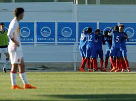 L'équipe de France se qualifie en demies pour l'Euro U19. AFP