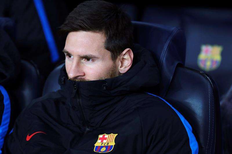 Image result for messi on the bench