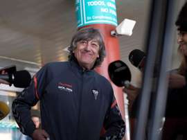 Enrique Martín, contento tras ver a Pelayo. EFE