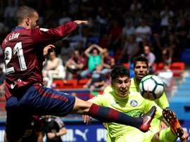 Olivera fue clave para el triunfo en Ipurua. EFE