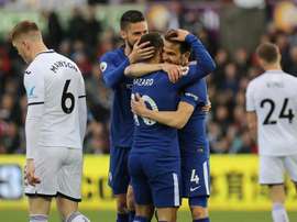 O Chelsea venceu o Swansea por 0-1. EFE/EPA
