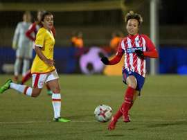 Amanda Sampedro had an effort well saved in the game. EFE/Archivo