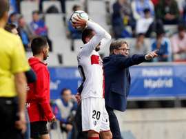 Anquela quiere mejorar a balón parado. EFE/JoséLuisCereijido