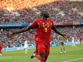 Romelu Lukaku of Belgium celebrates scoring against Panama. EFE