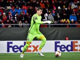 Lunin is only 19 years old. AFP