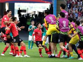 South Korea scored two goals at the death. Captura