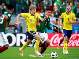 Suecia ganó a México y se clasifica como primera. EFE