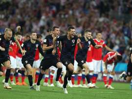 Croacia volvió a ejercitarse antes de la final. EFE