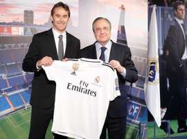 Florentino dejó claro el objetivo blanco a Lopetegui. EFE/Archivo
