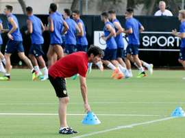 El Valencia continúa preparando su debut liguero, contra el Atleti. EFE/Archivo