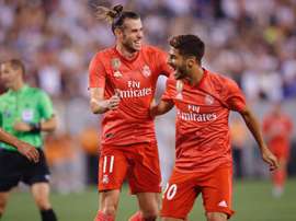 Bale y Asensio se ejercitaron en el gimnasio. EFE