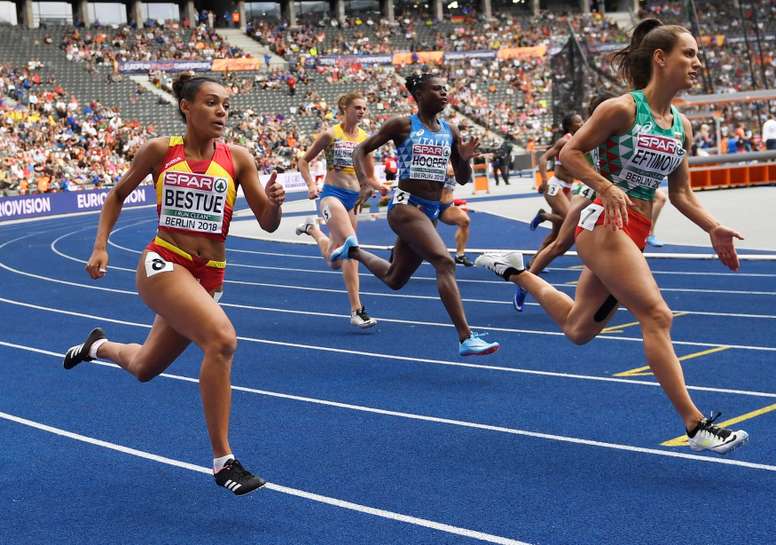 La española Jael Bestue, en la serie clasificatoria de los 200m femeninos de los europeos de Berlín. EFE