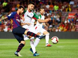Messi scored Barcelona's 6000th goal against Alaves. AFP