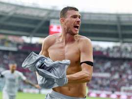 Edin Dzeko enjoyed his return to the Stadion Grbavica against Northen Ireland. EFE/EPA