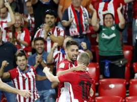 Nolaskoain ya sabe lo que es marcar en Primer División. EFE