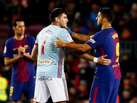 Maxi Gómez, ravi de la comparaison avec Suárez. EFE/Archivo