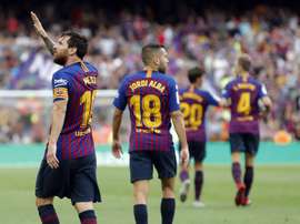 Um show do Barcelona contra o Huesca. AFP