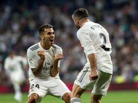 Ceballos celebró jugar más adelantado ante el Valencia. EFE