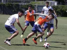 Argentina ya prepara su duelo ante México. EFE