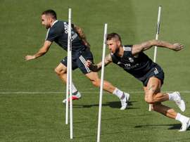 Dani Carvajal e Sergio Ramos, desfalques do Real Madrid contra o Alavés. EFE