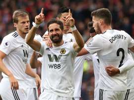 Moutinho empató el partido en Old Trafford. EFE