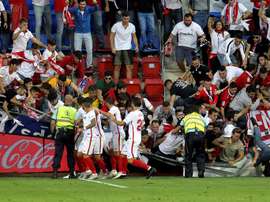 Effondrement d'un gradin à Ipurua. Capture/BeInSports