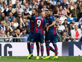 El Levante ganó en el Bernabéu. EFE