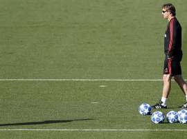 El Madrid entrenó con vistas a la Champions. EFE