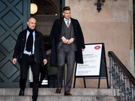 Bendtner pasó por los juzgados de Copenhague. EFE