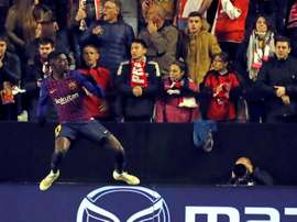 Dembélé, clave en la victoria. EFE
