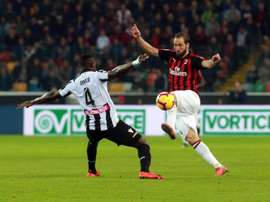 El Milan ha vuelto a ganar en el último suspiro. EFE/EPA