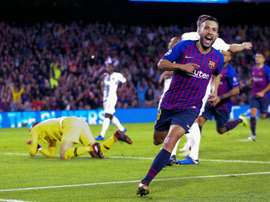 Jordi Alba e as assistências. EFE/Archivo