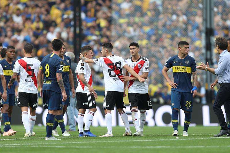 Boca-River de la ida de la final de la Copa Libertadores.