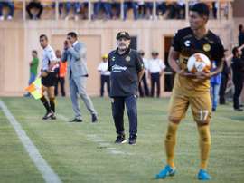 Maradona on the touchline. EFE