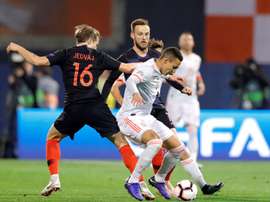 Rakitic deixou o campo no segundo tempo. EFE