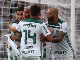 Deyverson anotó el gol que le dio el campeonato a Palmeiras. EFE