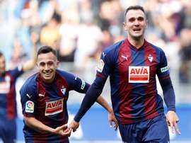 Kike cuajó un gran partido ante el cuadro blanco. EFE