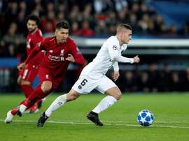 Veratti in action against Liverpool on Tuesday night. EFE