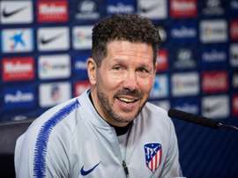 Simeone pasó revista en rueda de prensa. EFE