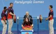 La levantadora de peso paralímpica española Loida Zabala con motivo de los Juegos Paralímpicos Londres 2012. EFE/Archivo