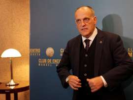 Tebas analizó el River-Boca del Bernabéu. EFE/Archivo