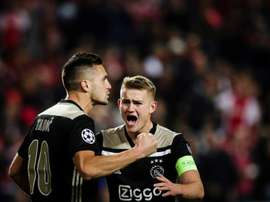 Tadic scored a beautiful curler to tighten Ajax's grip. EFE