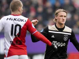 Kasper Dolberg deixa o Ajax. EFE