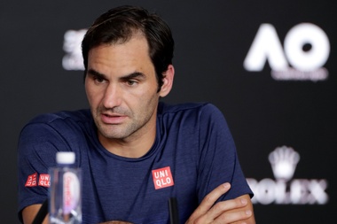 Roger Federer durante la rueda de prensa. EFE