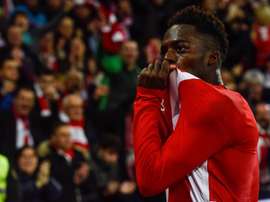 Iñaki Williams is in line to make his 200th Athletic appearance tonight. EFE/Archivo