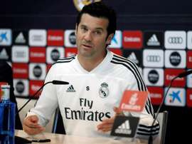Solari atendió a los medios antes del derbi. EFE
