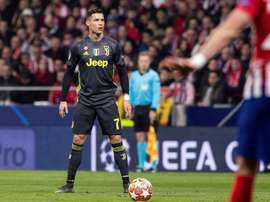 Cristiano no estuvo bien en el Wanda. EFE