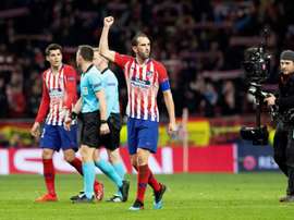 Godín habló tras la victoria atlética en el Metropolitano. EFE