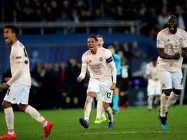 Greenwood jogou com um dorsal do PSG. AFP