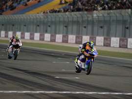 El italiano Lorenzo Baldasarri, del Flexbox HP 40, en el circuito internacional de Losail, Doha, Catar. EFE/EPA